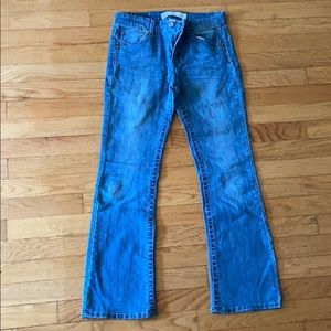Girls soft light bootcut jeans